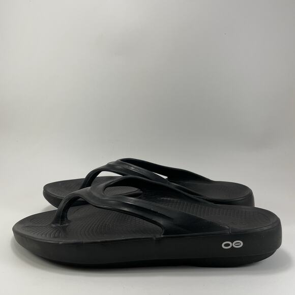 Oofos Oolala Luxe Sandals Womens Size 10 Black Comfort Recovery Flip Flops - Picture 3 of 8